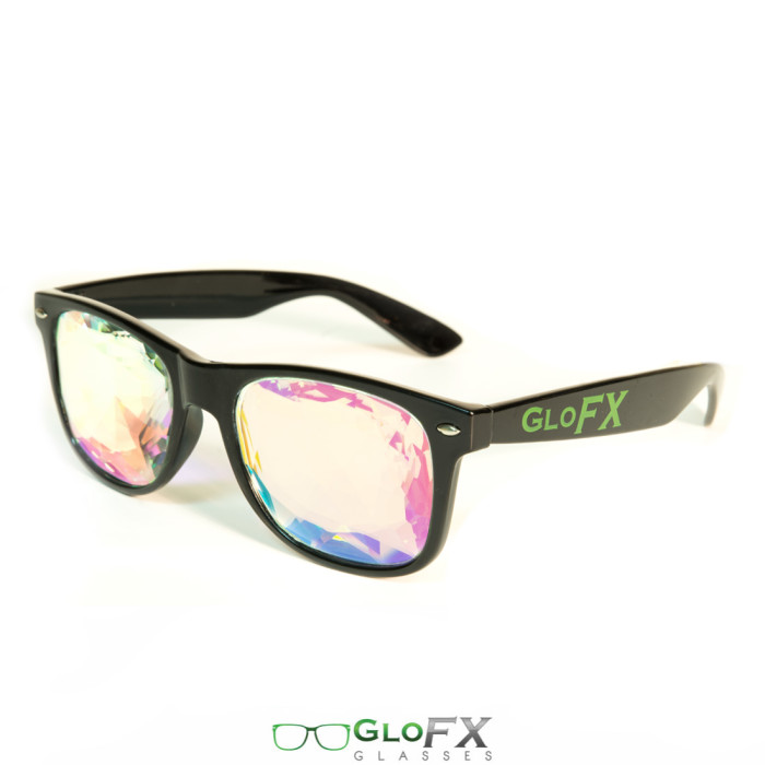 Glofx Black Ultimate Kaleidoscope Glasses Rainbow Outdoor Fun Shop