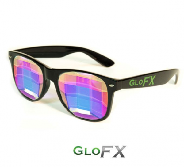 Glofx Black Ultimate Kaleidoscope Glasses Rainbow Bug Eye Outdoor Fun Shop